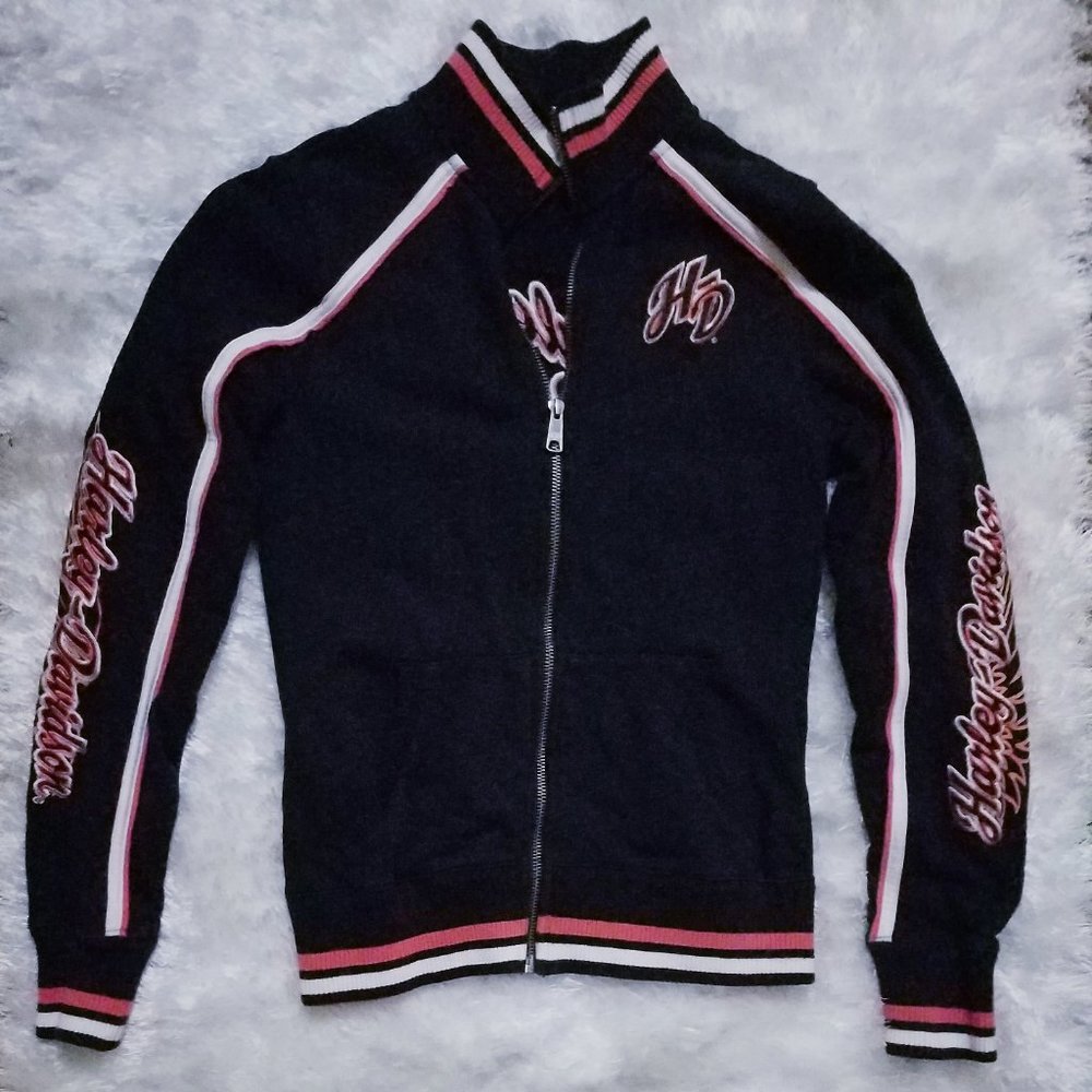 Vintage Harley Davidson Jacket Flame Detail